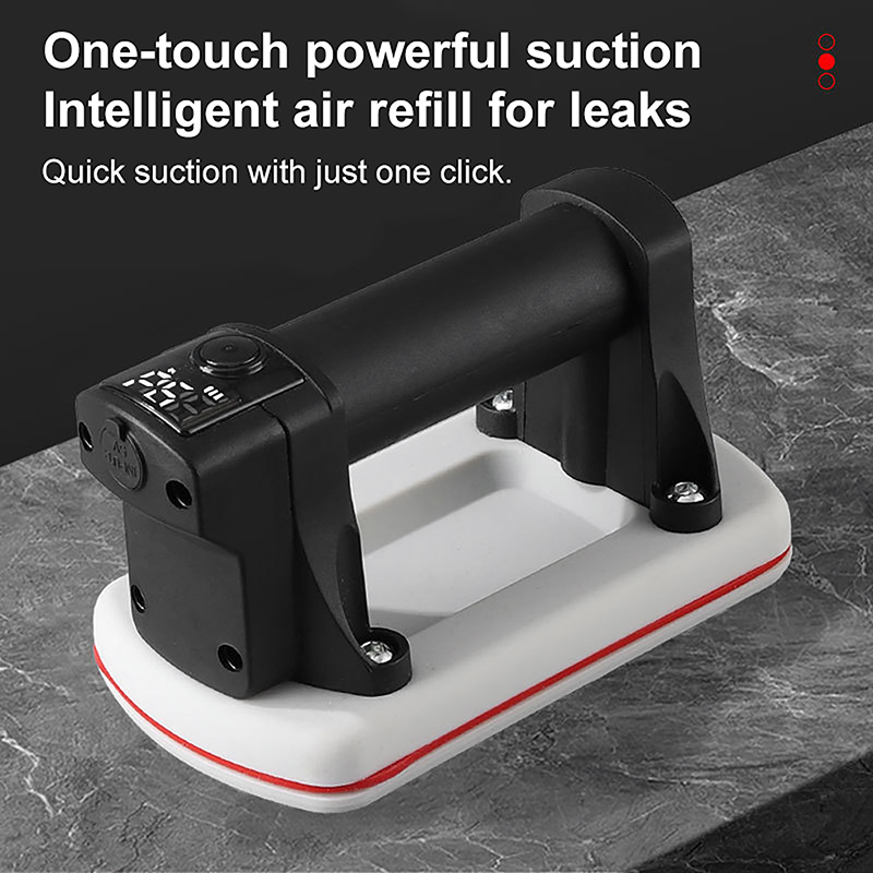 Power Tools Display - インテリジェント電動吸盤二層ゴムベースLEDデジタルディスプレイガラスタイル真空エア吸盤ハンドリングツール