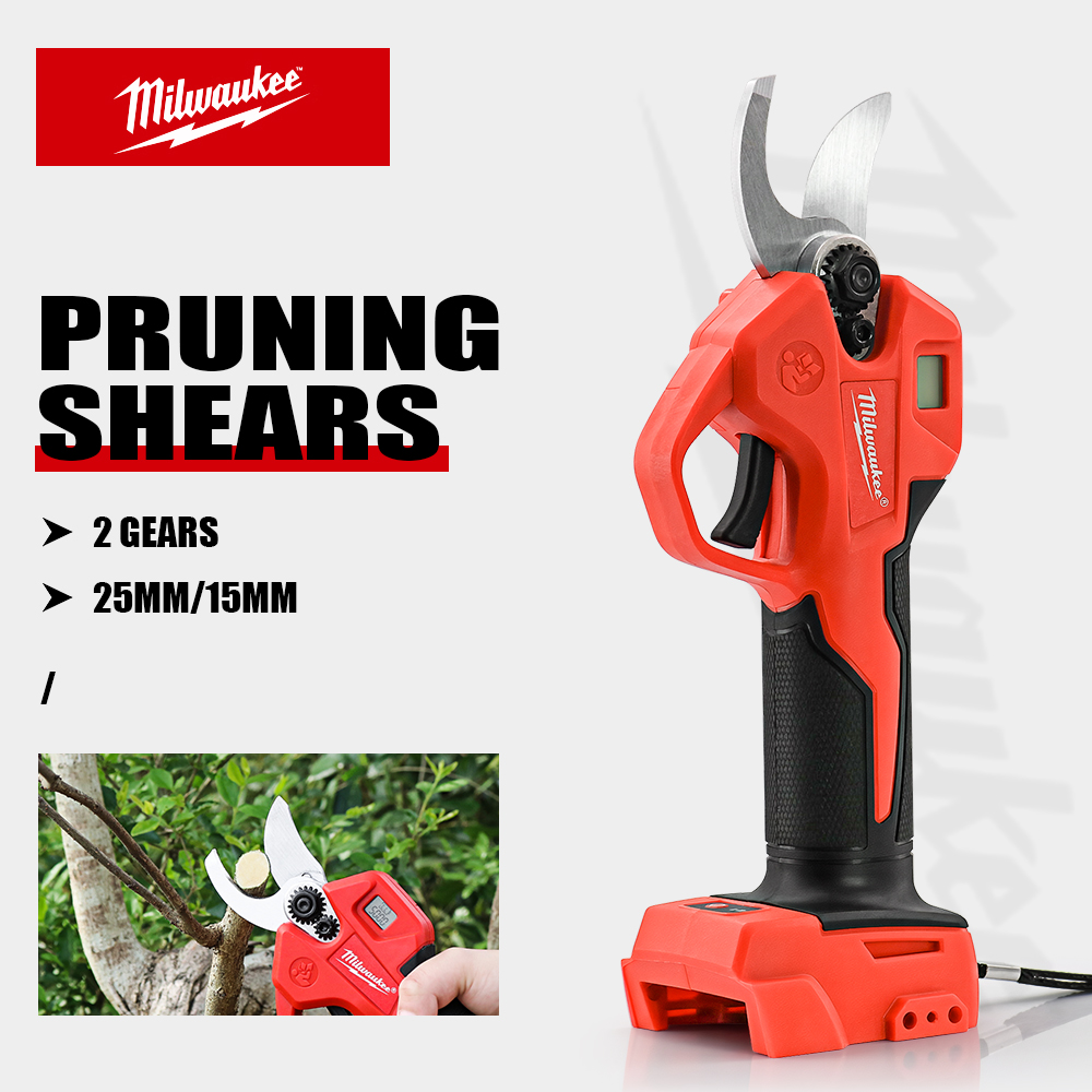 Power Tools Display - ミルウォーキー ブラシレス電動剪定ばさみ LEDディスプレイ付きコードレスはさみ 果樹用 18Vバッテリーピン対応