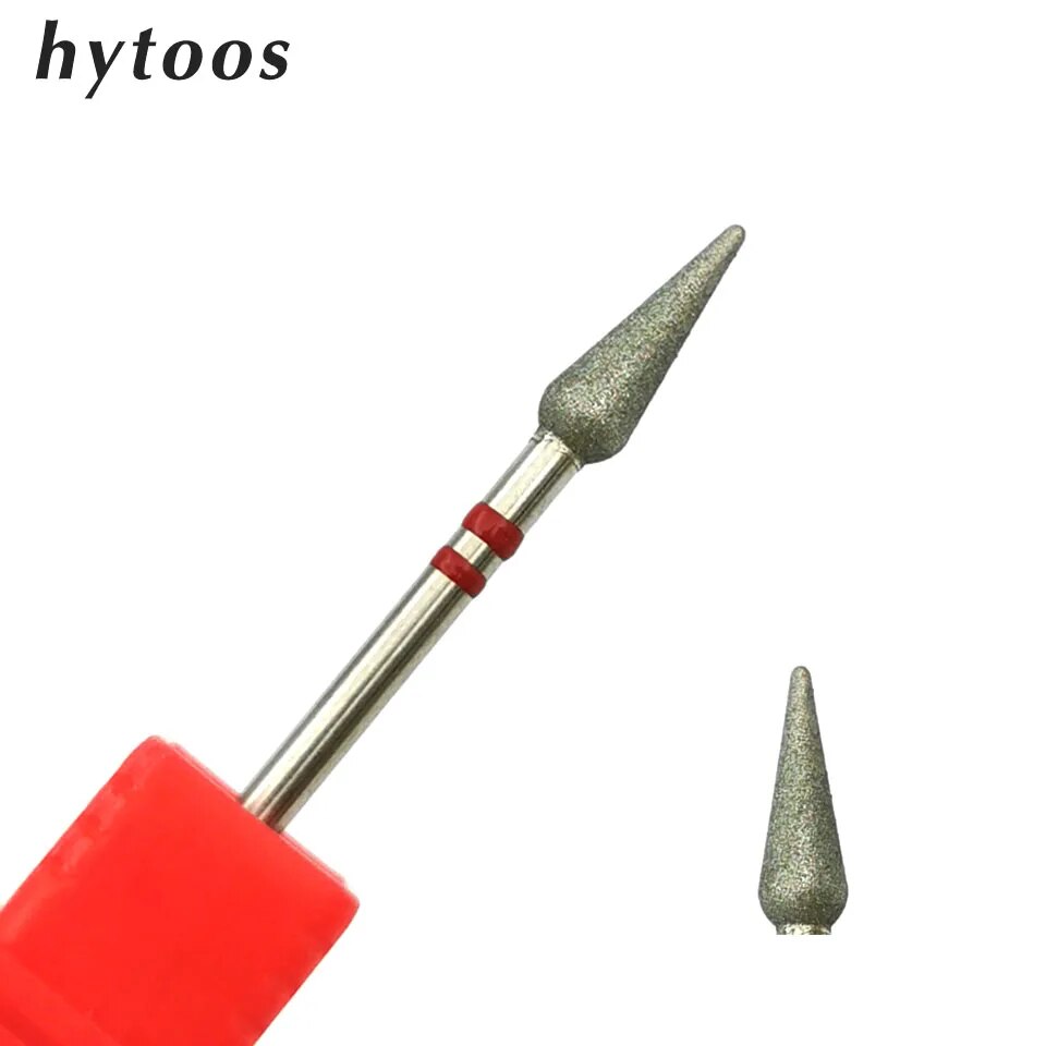 Power Tools Brand - HYTOOS コーンネイルドリルビットファインダイヤモンドキューティクルクリーンバリロシアミル電気マニキュアドリル爪アクセサリーツール