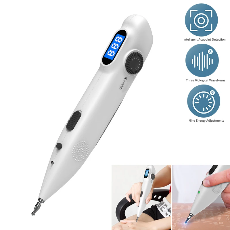 Health Power Tools - デジタルディスプレイ付き鍼ペン電子鍼マッサージツールリーウェルパルス療法経穴検出器ヘルスケア