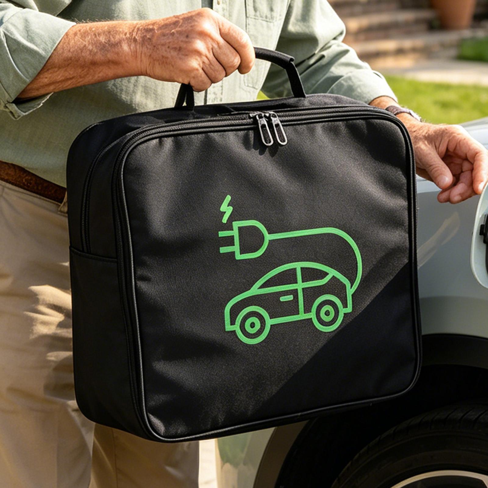 Bag Power Tools - オックスフォード布 EV 充電ケーブル収納袋ポータブルカーホースツールオーガナイザーバッグ電気自動車 RV キャンパートランク屋外用