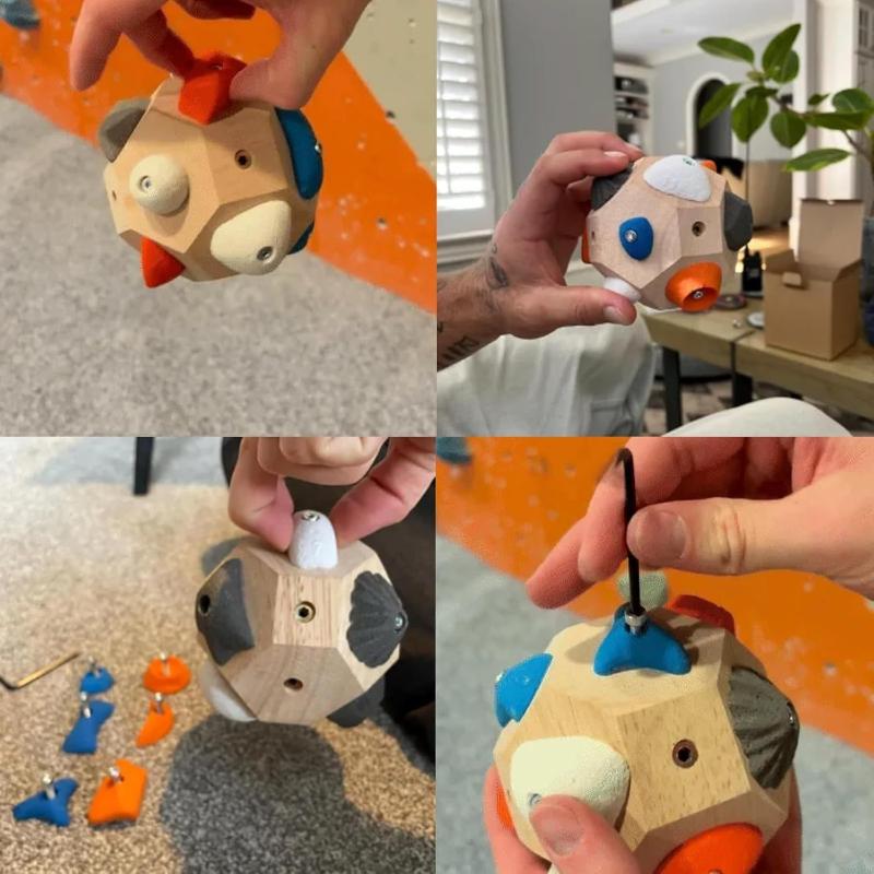 Power Tools Training - DIY 手作りボルダーブロッククライミングホールド筋力トレーニングツールグリップパワー & 精度機能フィットネスフィットクライミング