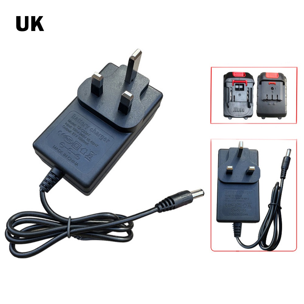 Power Tools Uk - 21V リチウム電池充電器 US/EU/UK/AU プラグ 1A 電動工具アダプター急速充電ユニバーサルバッテリー変圧器