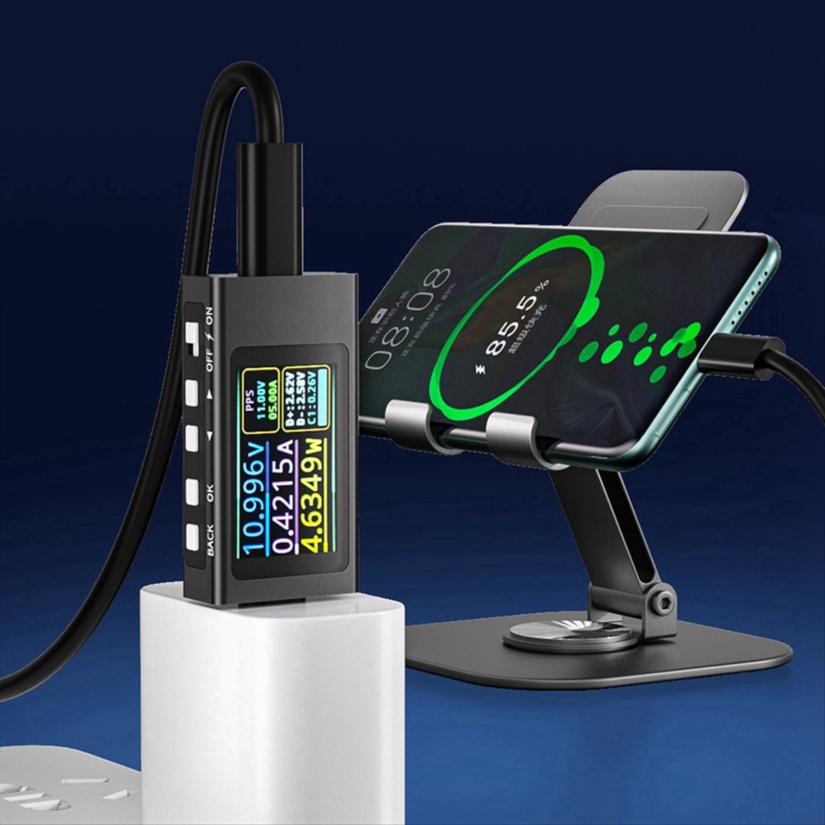 Power Tools Display - BaoBao- KWS-X1 パワーメーター Type-C テスター 多機能デジタルディスプレイ
