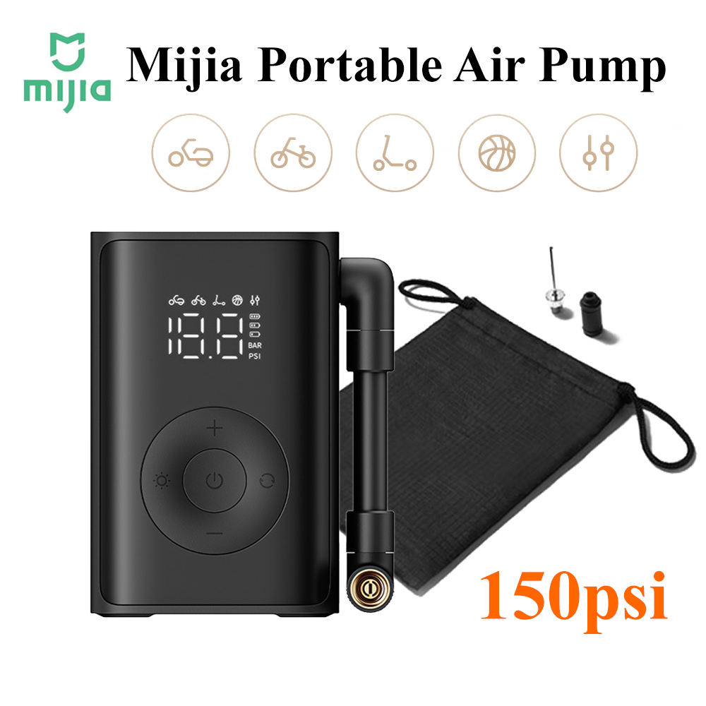 Power Tools Display - Mijia ポータブルエアポンプ ミニ電動インフレータ 150PSI 最大2000mAh デジタルディスプレイ