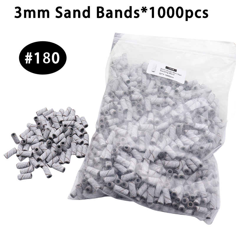 Bag Power Tools - 1000 個 3 ミリメートルミニゼブラサンディングバンドステンレス鋼ネイルドリルビットマンドレル電気マニキュアアクセサリーツール