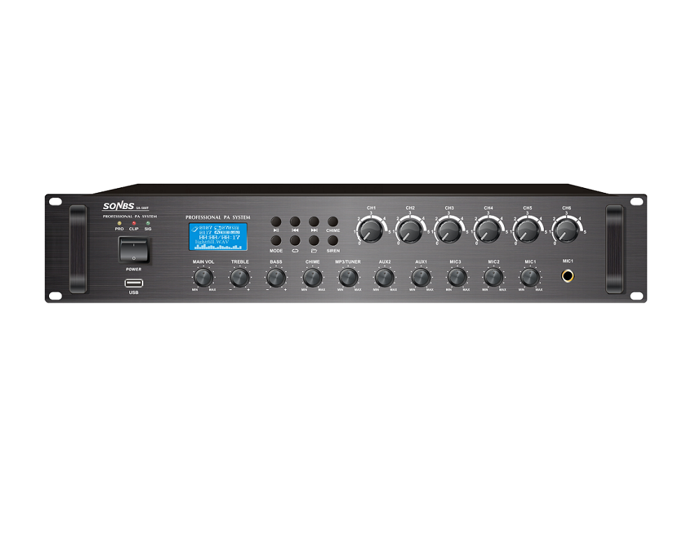Power Tools Zones - 500W 80Hz～16kHz PAシステム 6ゾーン デジタルミキサーアンプ パワーミキサーアンプ