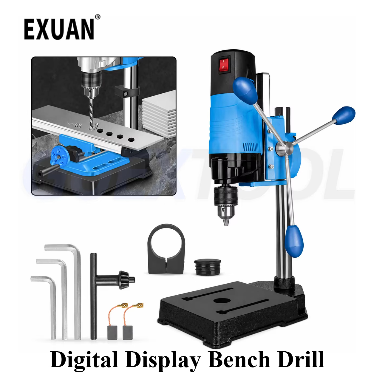 Power Tools Display - デジタルディスプレイベンチドリルツール 1200W ハイパワー高精度DIY加工ベンチドリラー ポータブルベンチドリルマシン