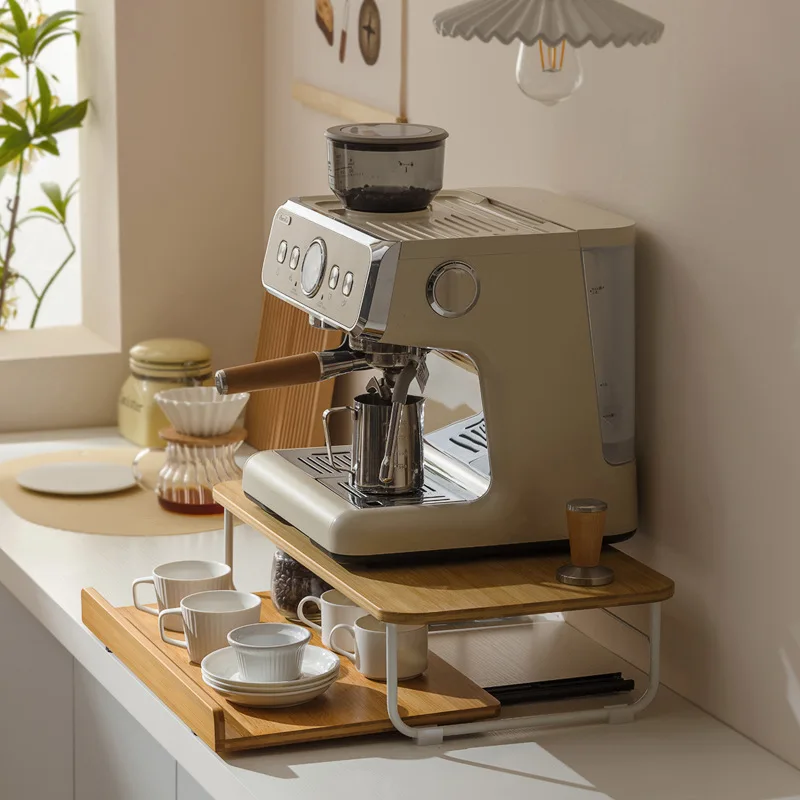 クリエイティブコーヒーマシン収納ラック木製カウンタートップカ - Power Tools Display のレビューと価格