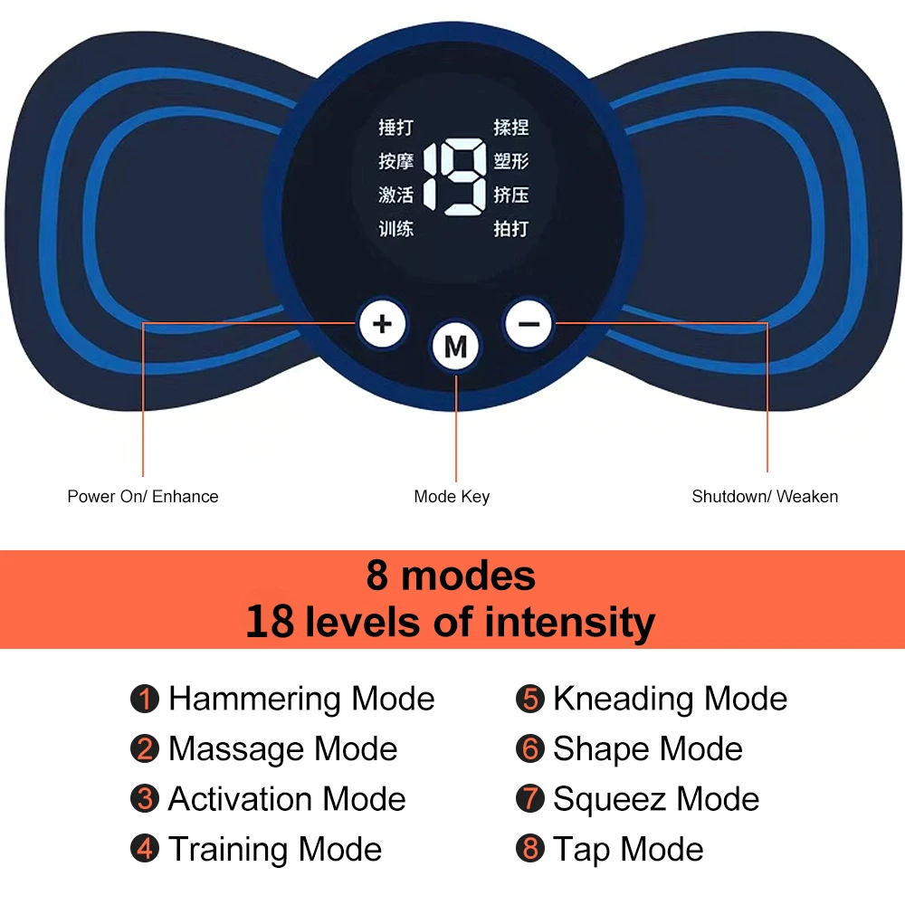 EMS ネックマッサージャーミニ頚椎筋肉痛緩和パッチマッサー - Health Power Tools のレビューと価格