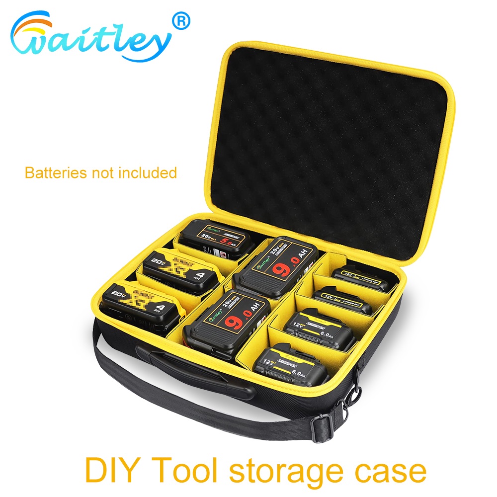 Waitley ポータブル電動工具バッテリー収納ケース防水ア - Power Tools Book のレビューと価格