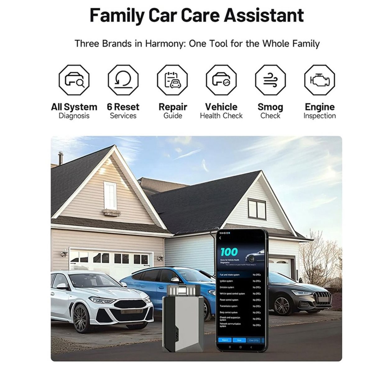 (A99Z) 車用OBD2 Bluetoothスキャナー 全 - Health Power Tools のレビューと価格